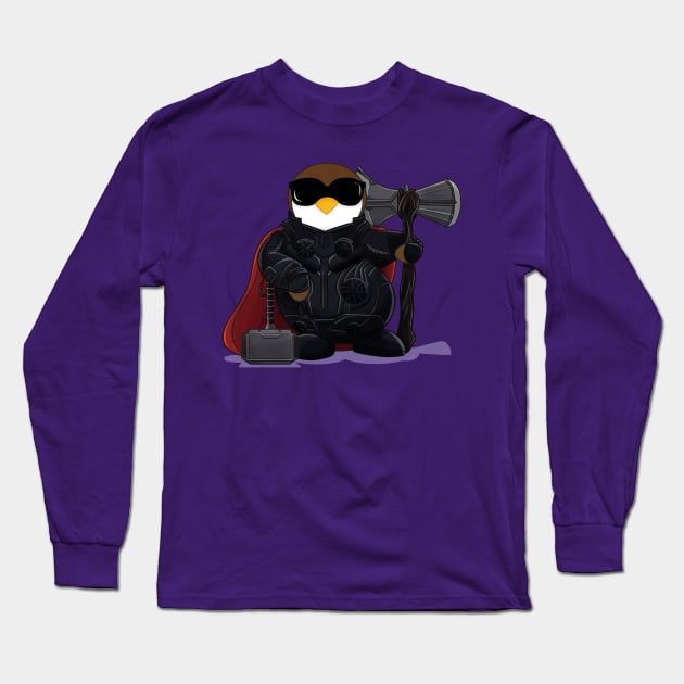 Thor Penguin Mashup Long Sleeve T-Shirt by Sketchbook ni Abi